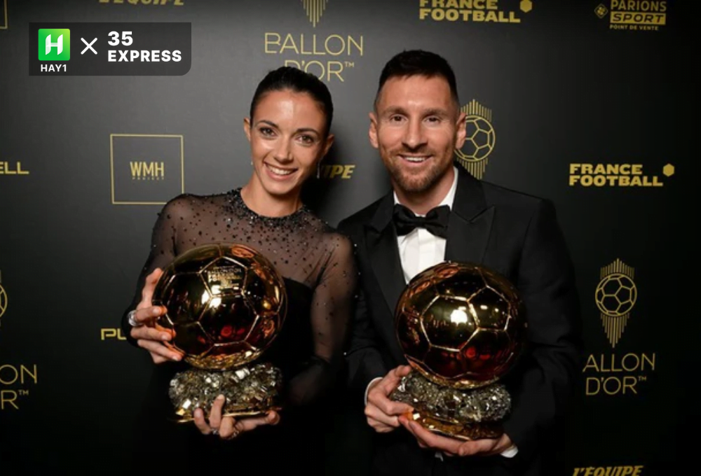 Lionel Messi và Aitana Bonmatí là chủ nhân của Quả bóng vàng nam và nữ năm 2023