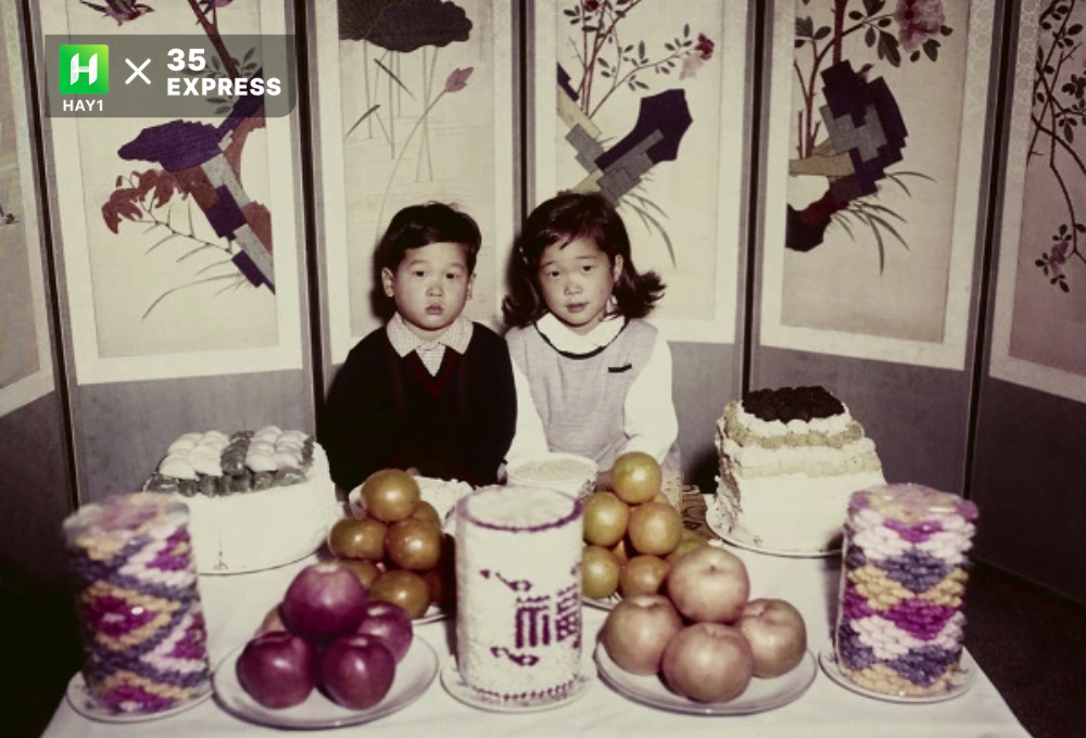 2 anh em nhà CJ, bà Miky Lee và ông Lee Jay Hyun khi còn nhỏ