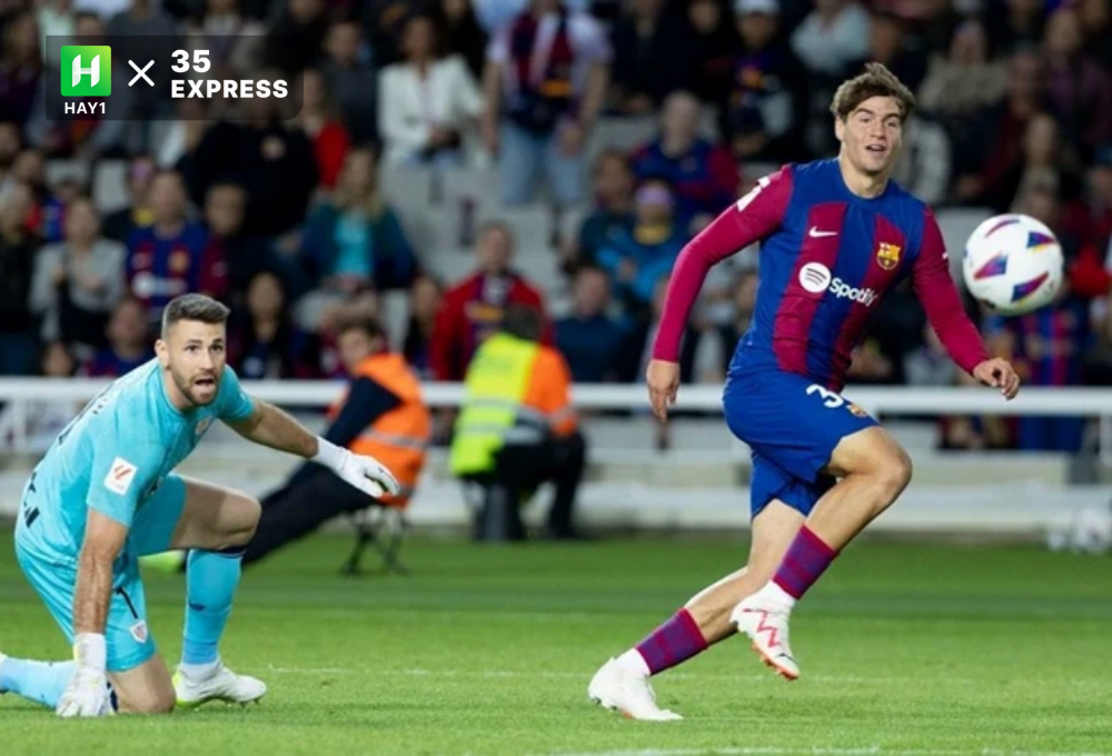 Marc Guiu ghi bàn giúp Barcelona giành chiến thắng 1-0 trước Athletic Bilbao