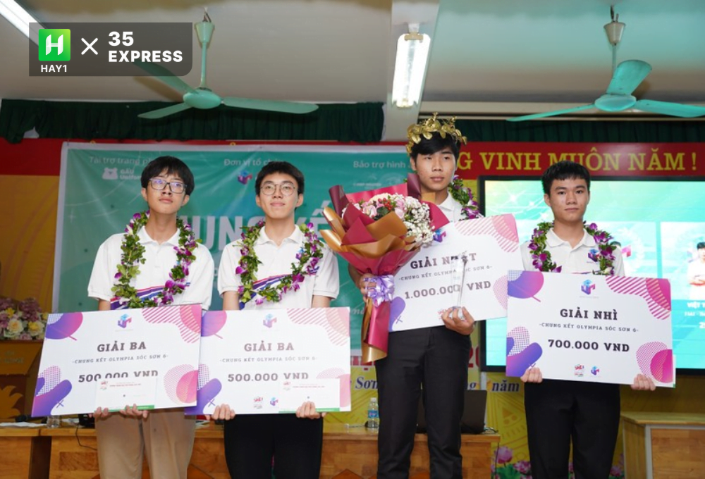 Nguyễn Việt Thành giành giải Nhất cuộc thi Olympia của trường THPT Sóc Sơn
