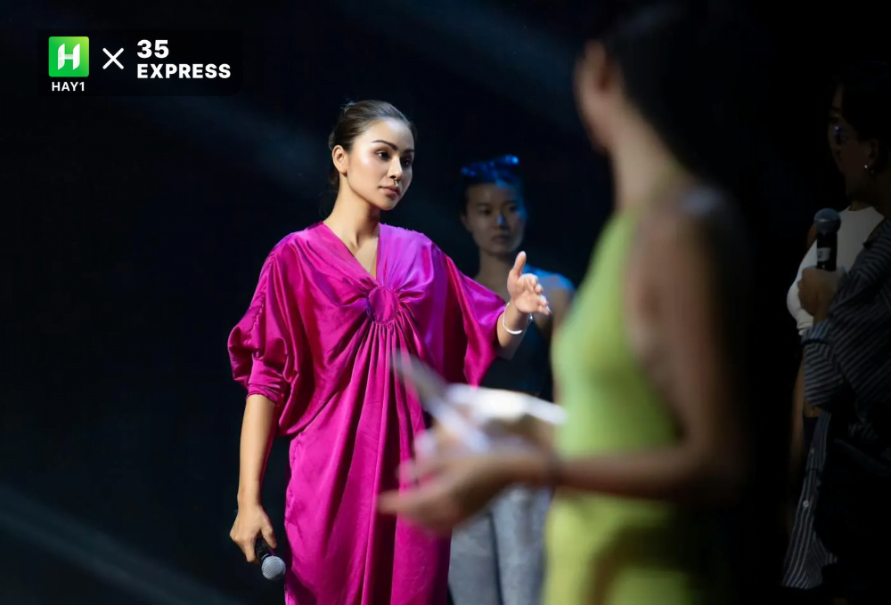 Lê Thu Trang tập luyện cho đêm chung kết Miss Universe Vietnam 2022