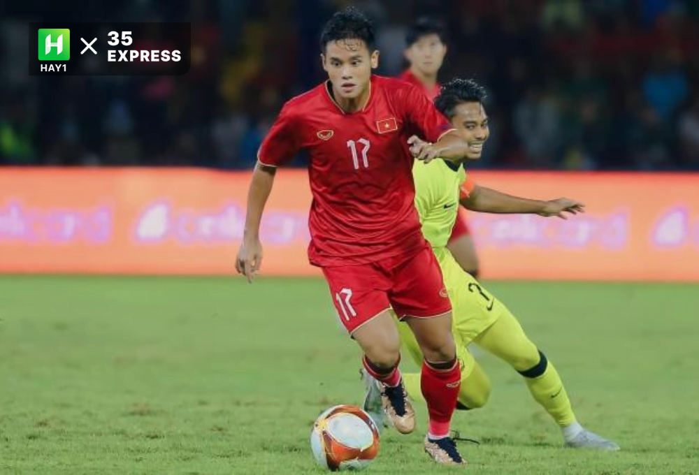 Hậu vệ trái Võ Minh Trọng là cầu thủ lứa U23 có suất đá chính trong màu áo đội tuyển Việt Nam tại Asian Cup 2023
