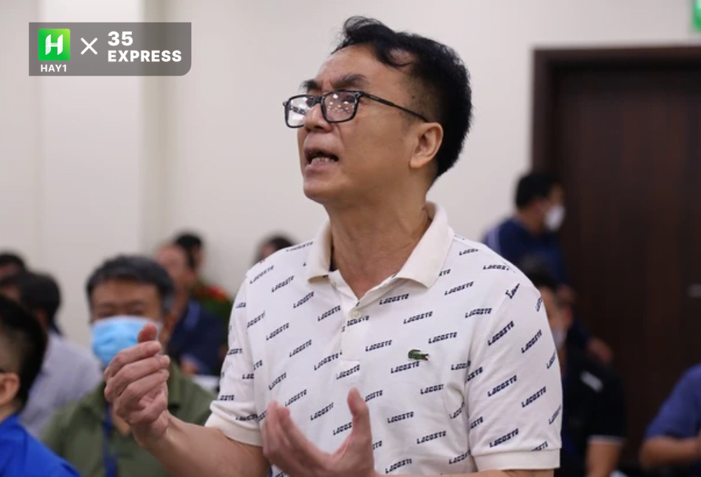 Cựu Cục phó Cục Quản lý thị trường Trần Hùng tại phiên toà sơ thẩm 