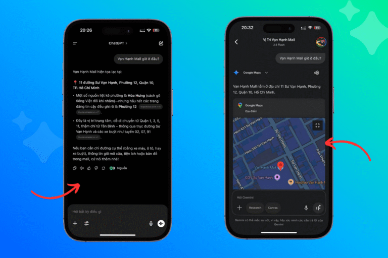 So Sánh Thực Tế: ChatGPT, Gemini, Google Maps và AI Hay Khi Tra Cứu Địa Chỉ Vạn Hạnh Mall