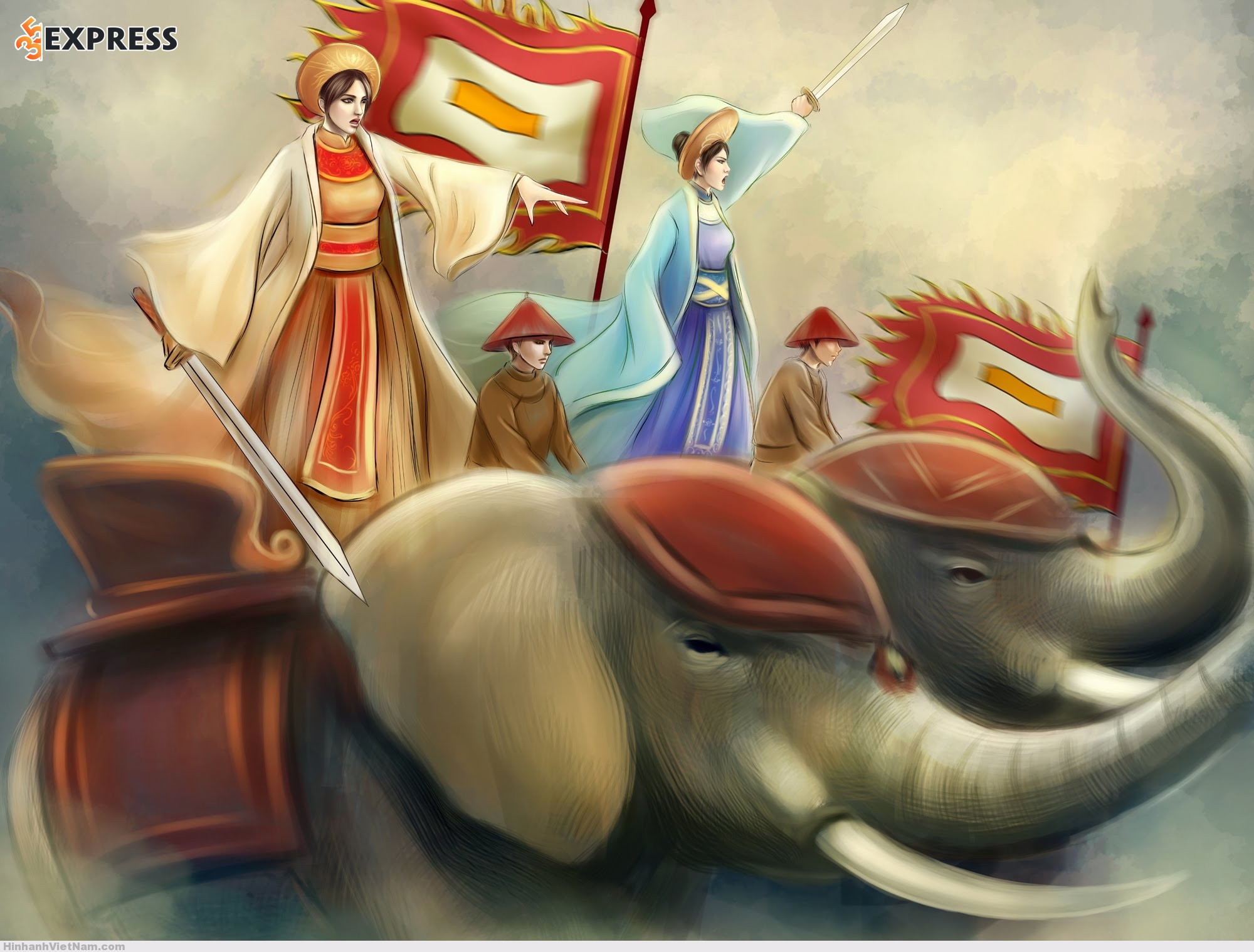 Hai Bà Trưng khởi nghĩa dành lại độc lập