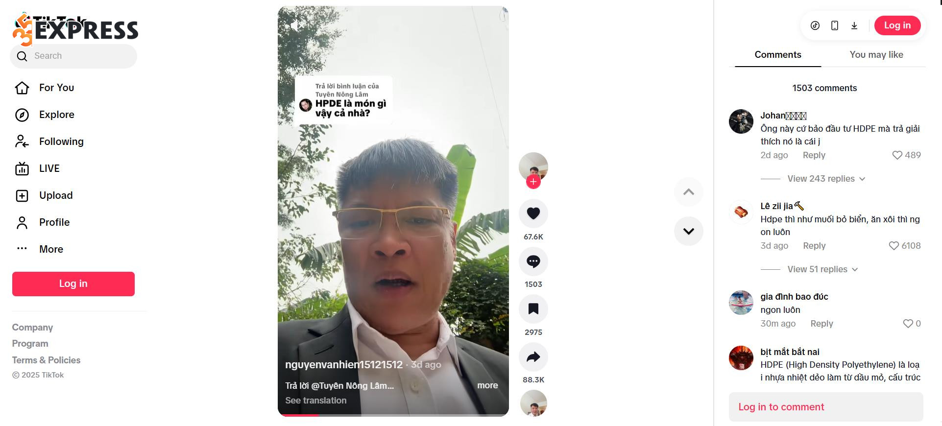 Hệ tư tưởng đầu tư HDPE trên Tiktok