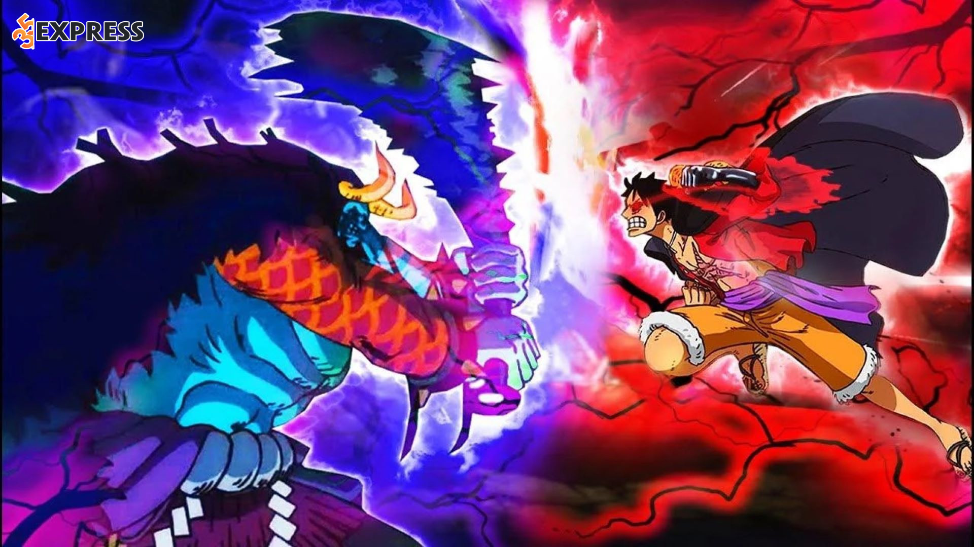 Kaido đấu với Luffy ở Wano