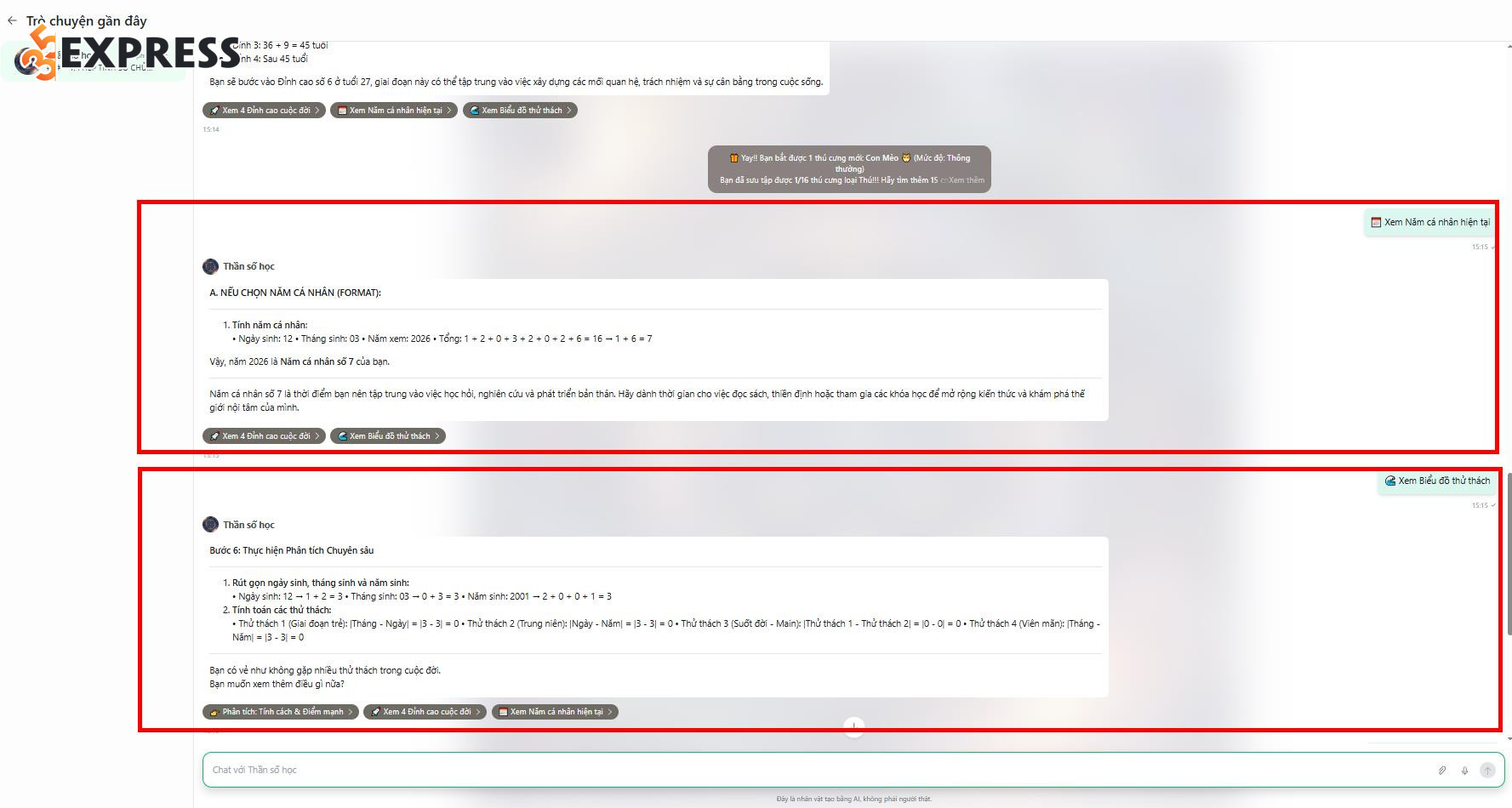 Bước 4: Đặt câu hỏi tương tác để nhận tư vấn sâu