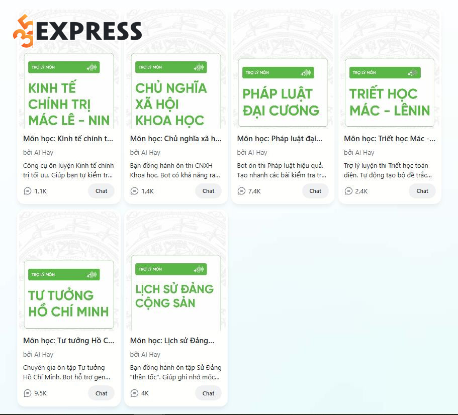 Chatbot AI trợ lý học tập đắc lực cho HSSV của AI Hay