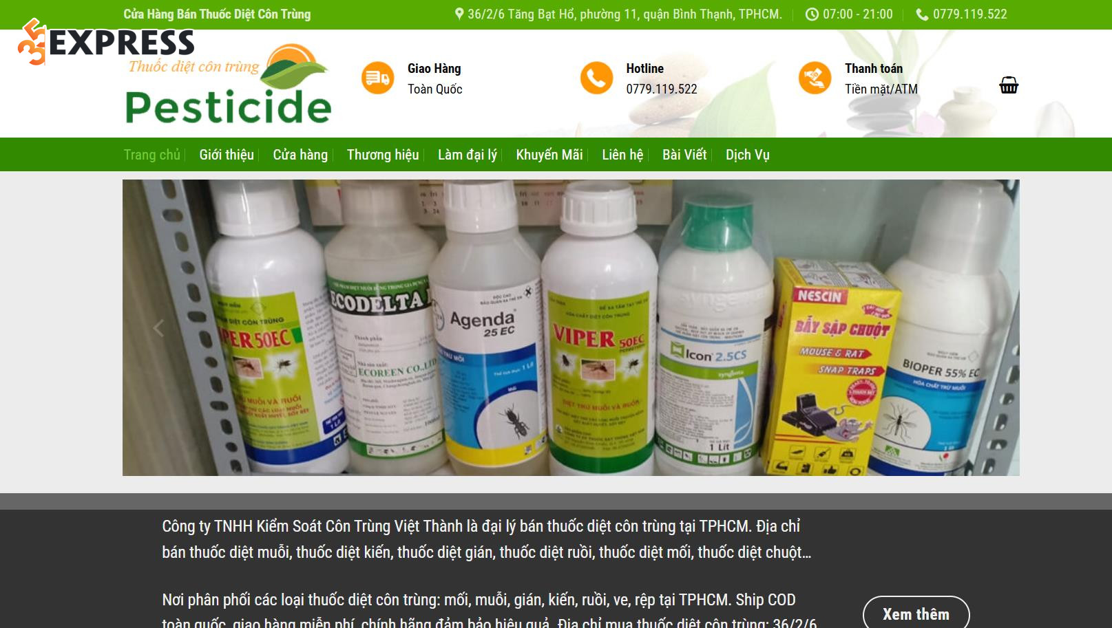 Cửa hàng bán thuốc diệt côn trùng Pesticide