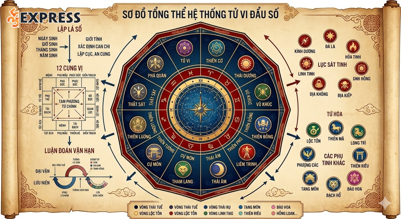 14 Chính Tinh Là Gì? Khái Niệm Cơ Bản Trong Tử Vi Đẩu Số