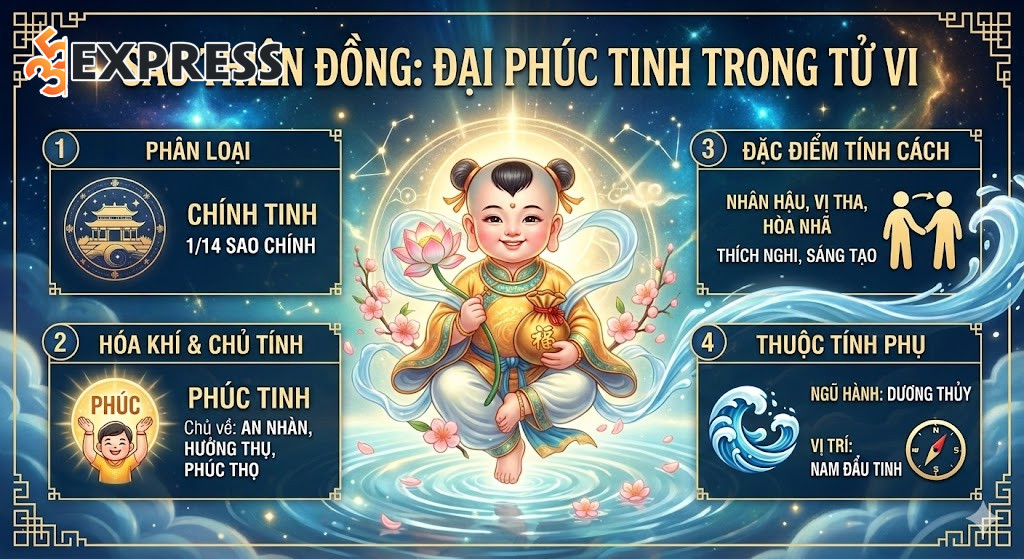 Thiên Đồng thuộc loại sao nào trong Tử vi
