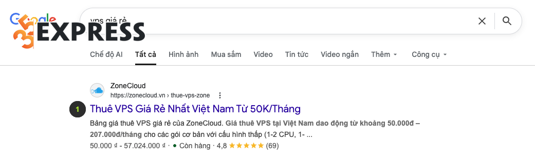 Keyword Thuê VPS giá rẻ