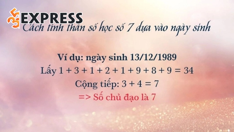 Cách tính Con số chủ đạo chuẩn