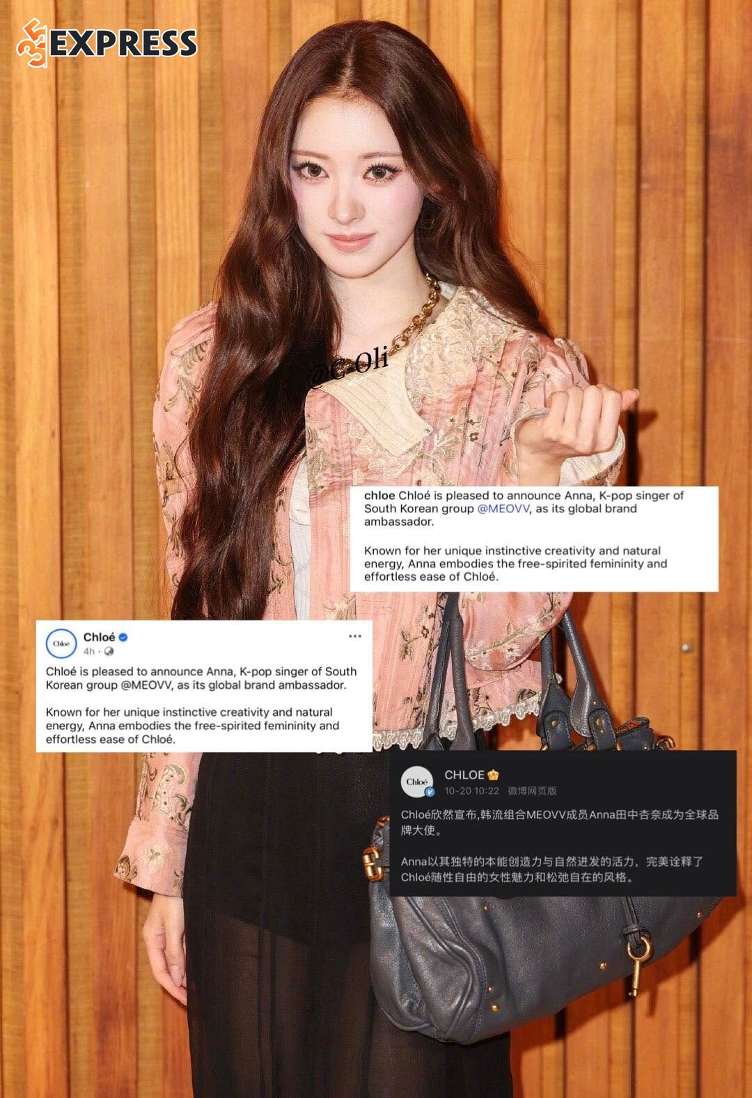 Anna Tanaka là đại sứ toàn cầu của thương hiệu thời trang cao cấp Chloé