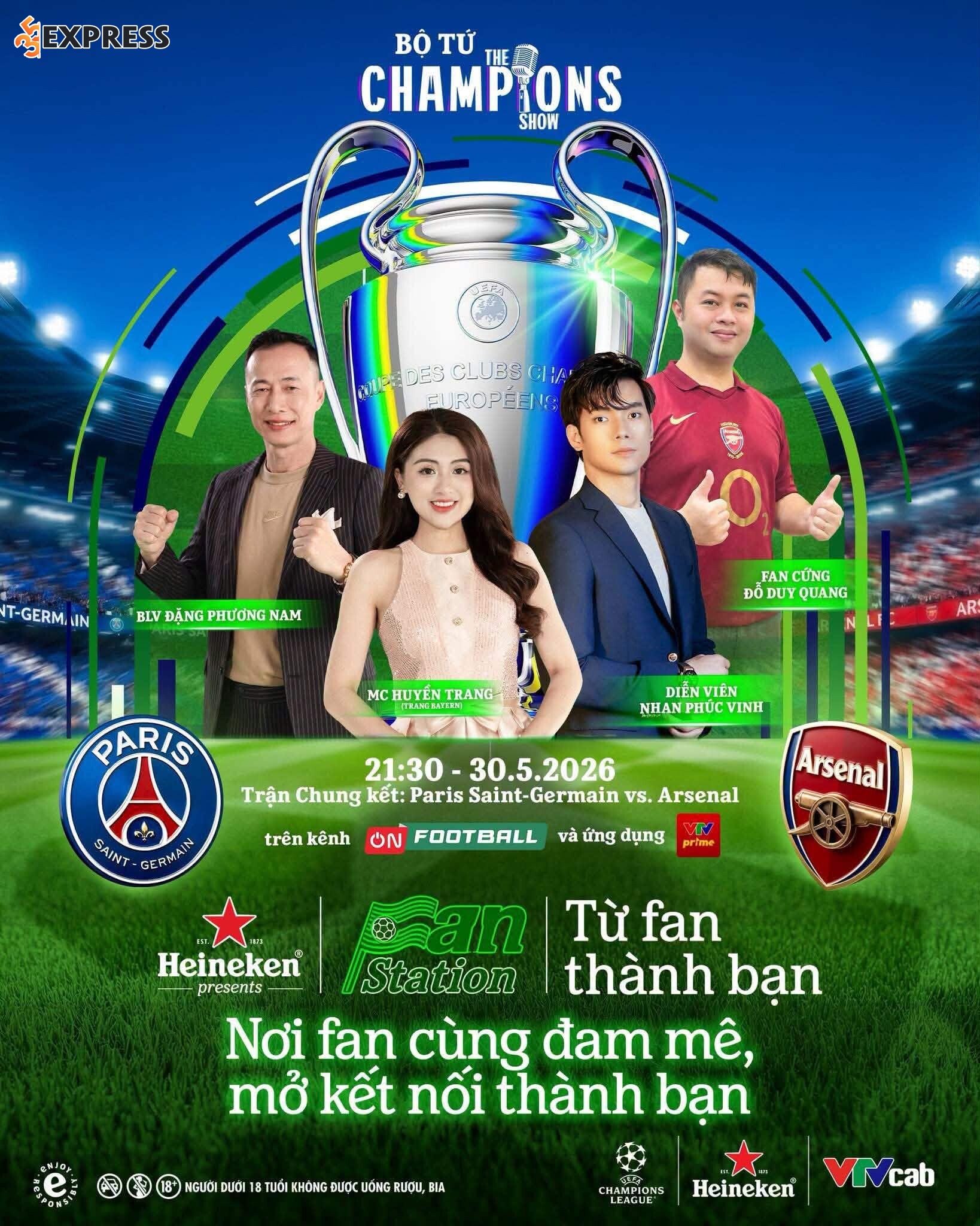 Đỗ Hoàng Huyền Trang tham gia chuyên mục phân tích UEFA Champions League