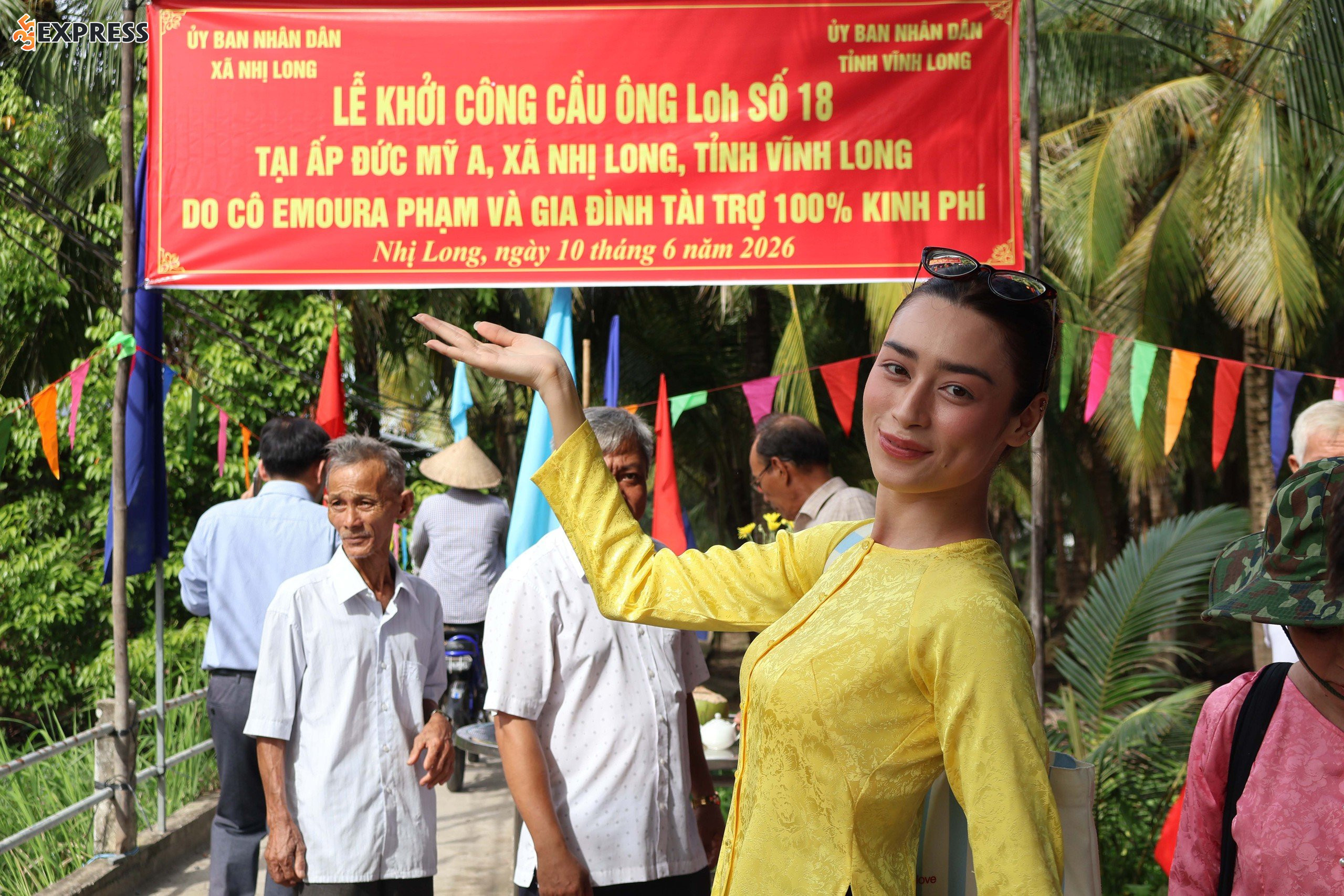 Emoura Phạm với dự án nhân ái 100 cây cầu dân sinh