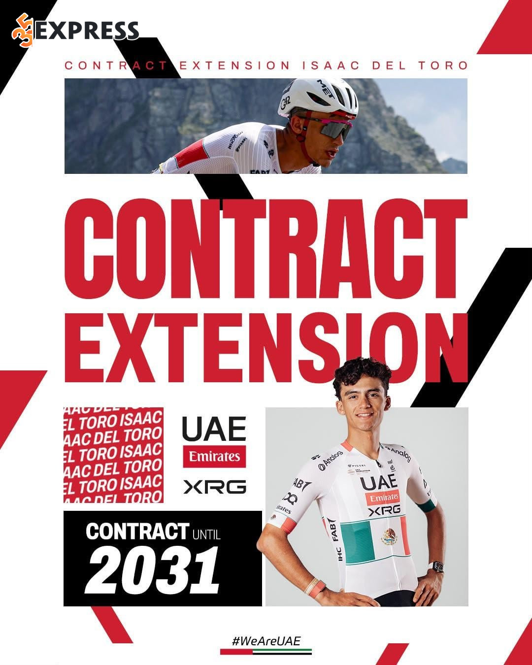 Isaac del Toro Gia nhập đội đua hàng đầu thế giới UAE Team Emirates