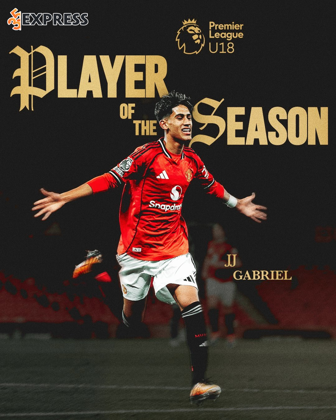 JJ Gabriel giành giải thưởng Cầu thủ xuất sắc nhất U18 Premier League