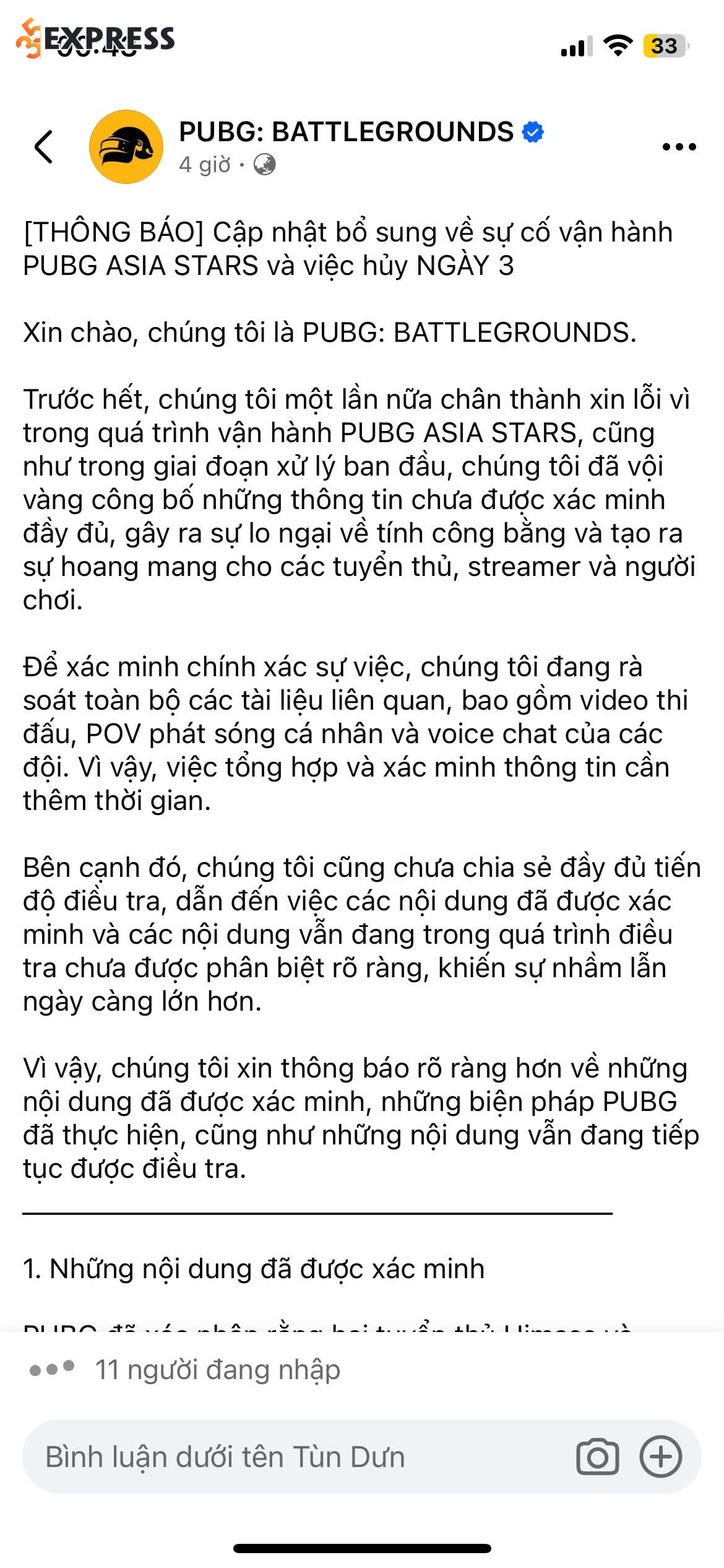 Tập đoàn KRAFTON đã chính thức đưa ra thông báo xin lỗi công khai