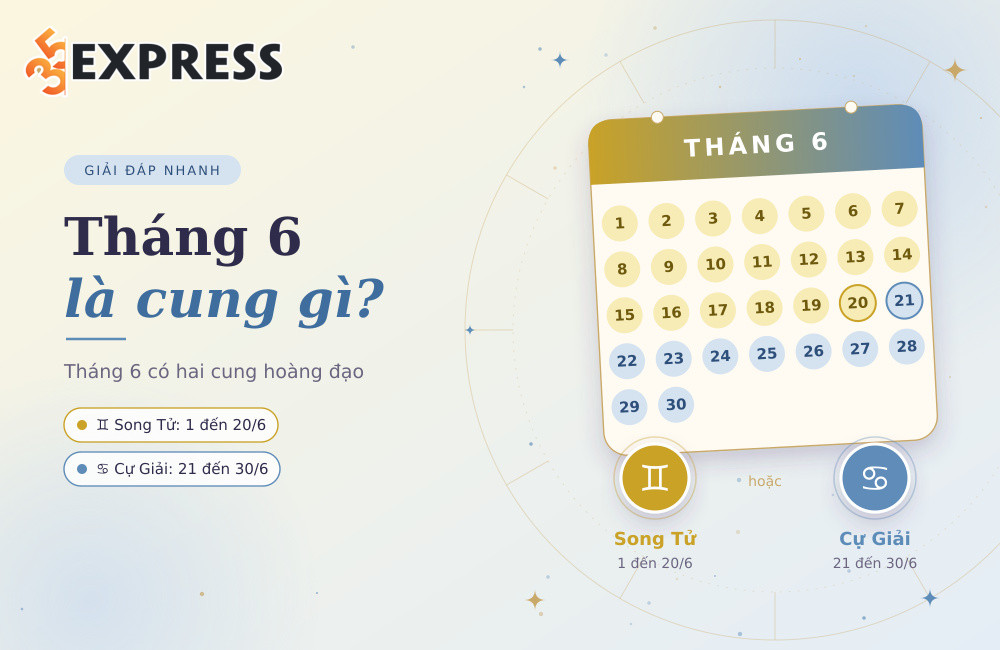 Tháng 6 là cung gì