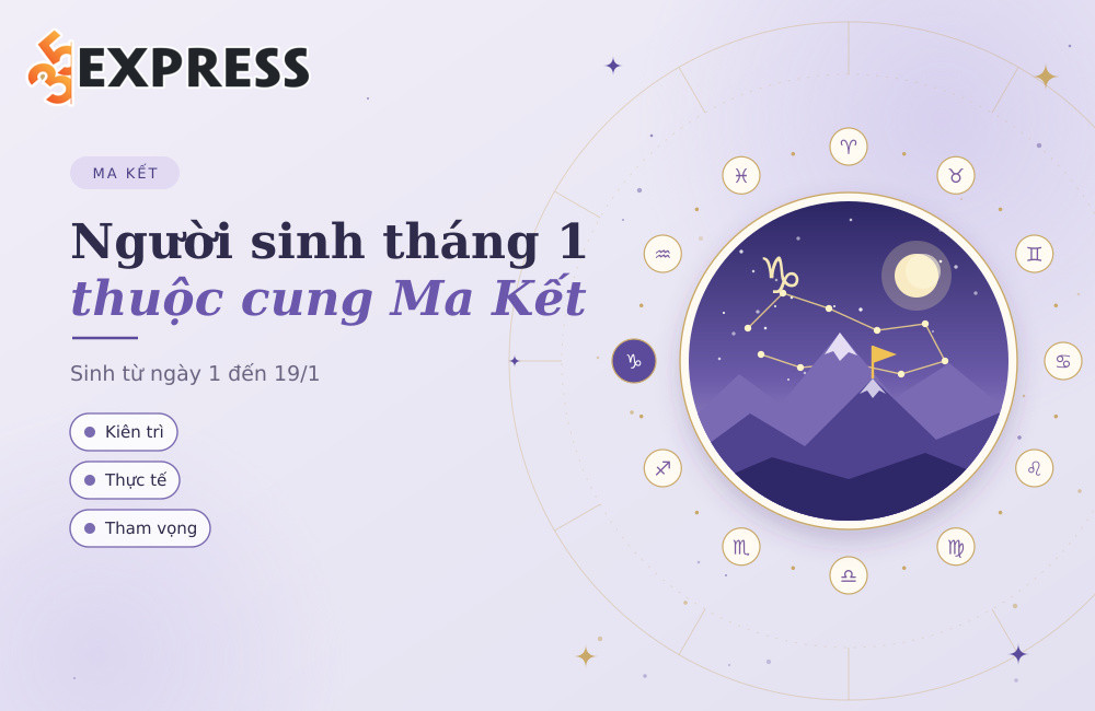 Người sinh tháng 1 thuộc cung Ma Kết