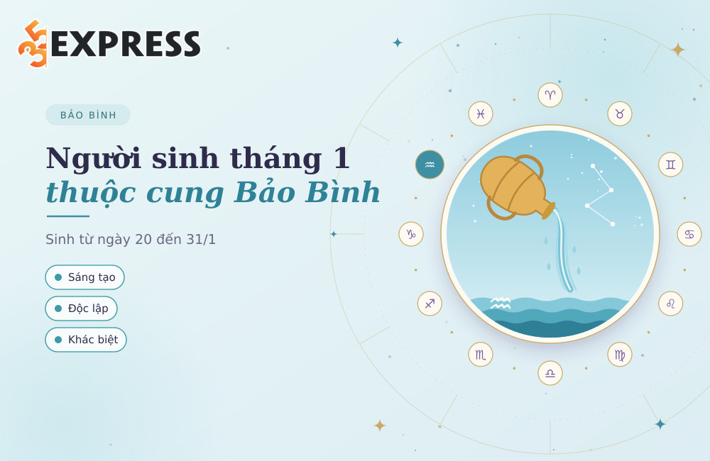 Người sinh tháng 1 thuộc cung Bảo Bình