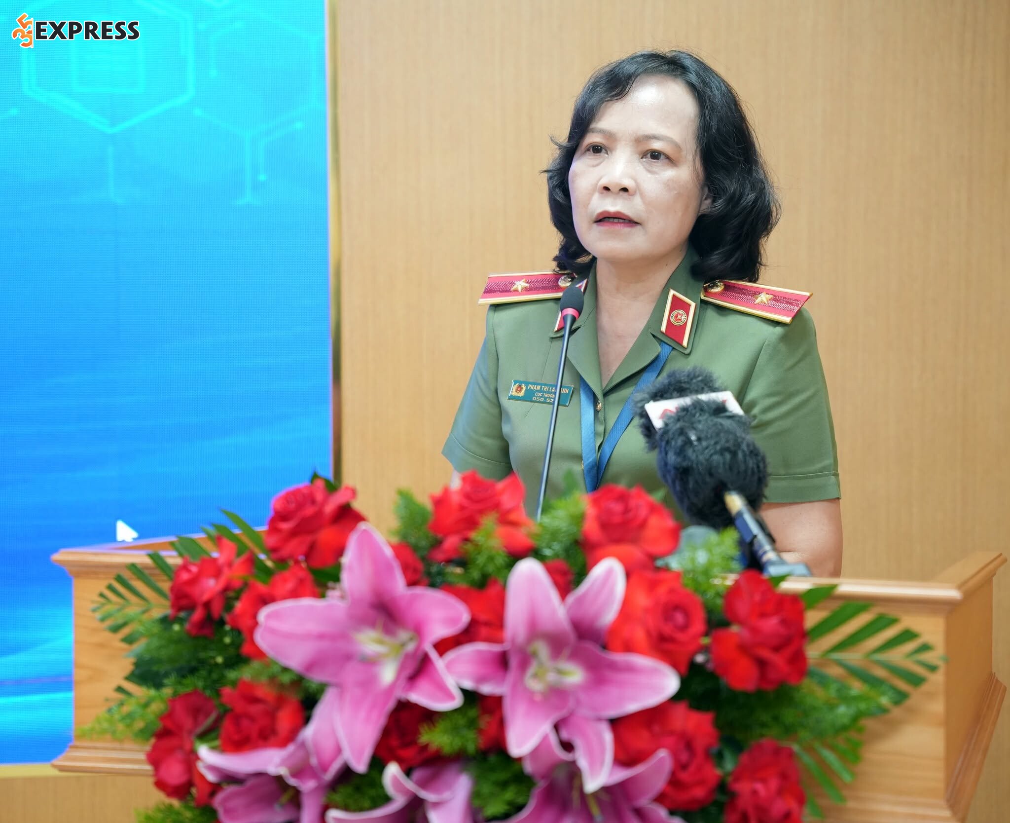 2021 Phạm Thị Lan Anh được thăng cấp bậc hàm Thiếu tướng Công an nhân dân