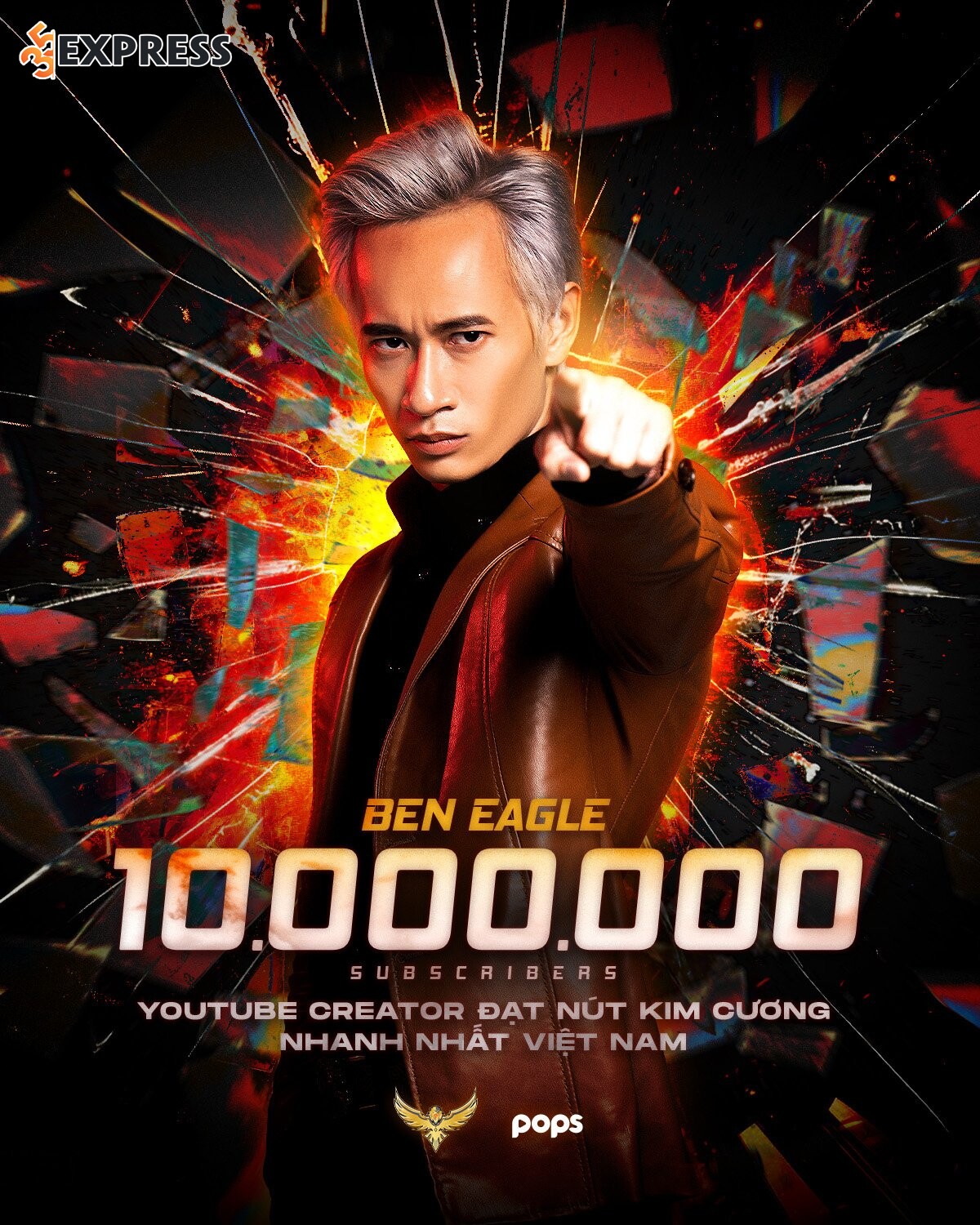Ben Eagle được nút Kim Cương từ Youtube