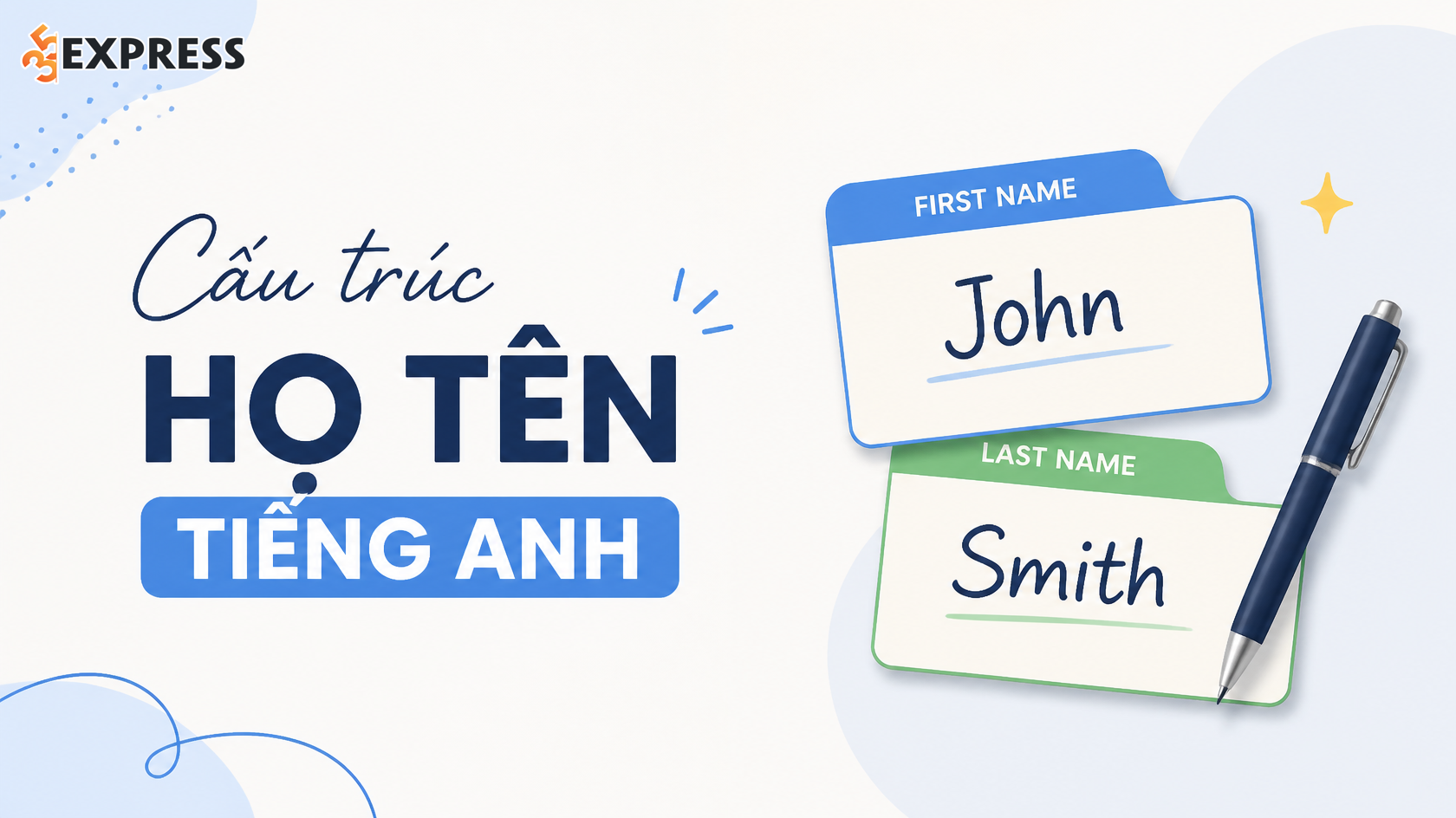 Cấu trúc họ và tên Tiếng Anh