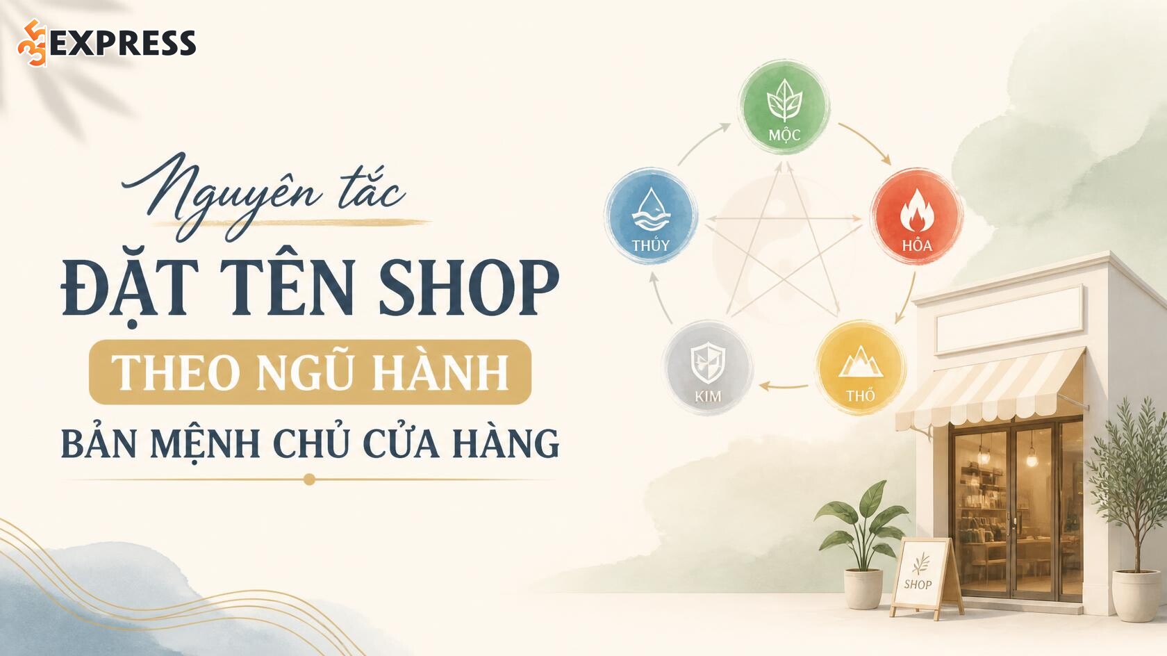 Nguyên tắc đặt tên shop theo ngũ hành bản mệnh chủ cửa hàng