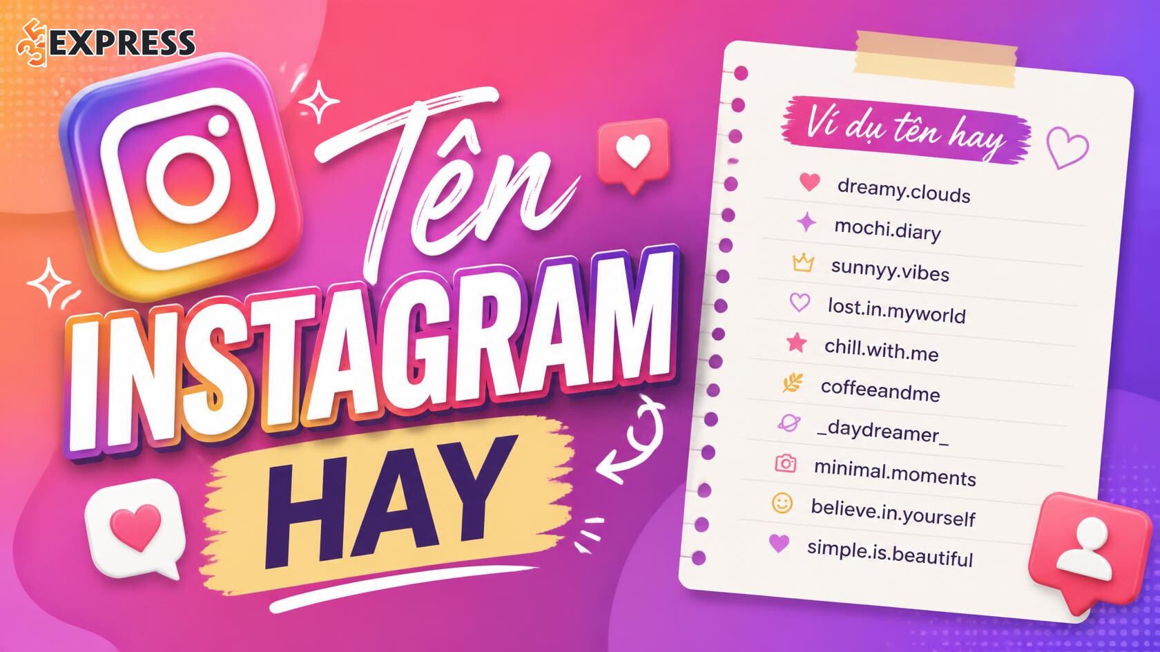 Tên Intagram hay