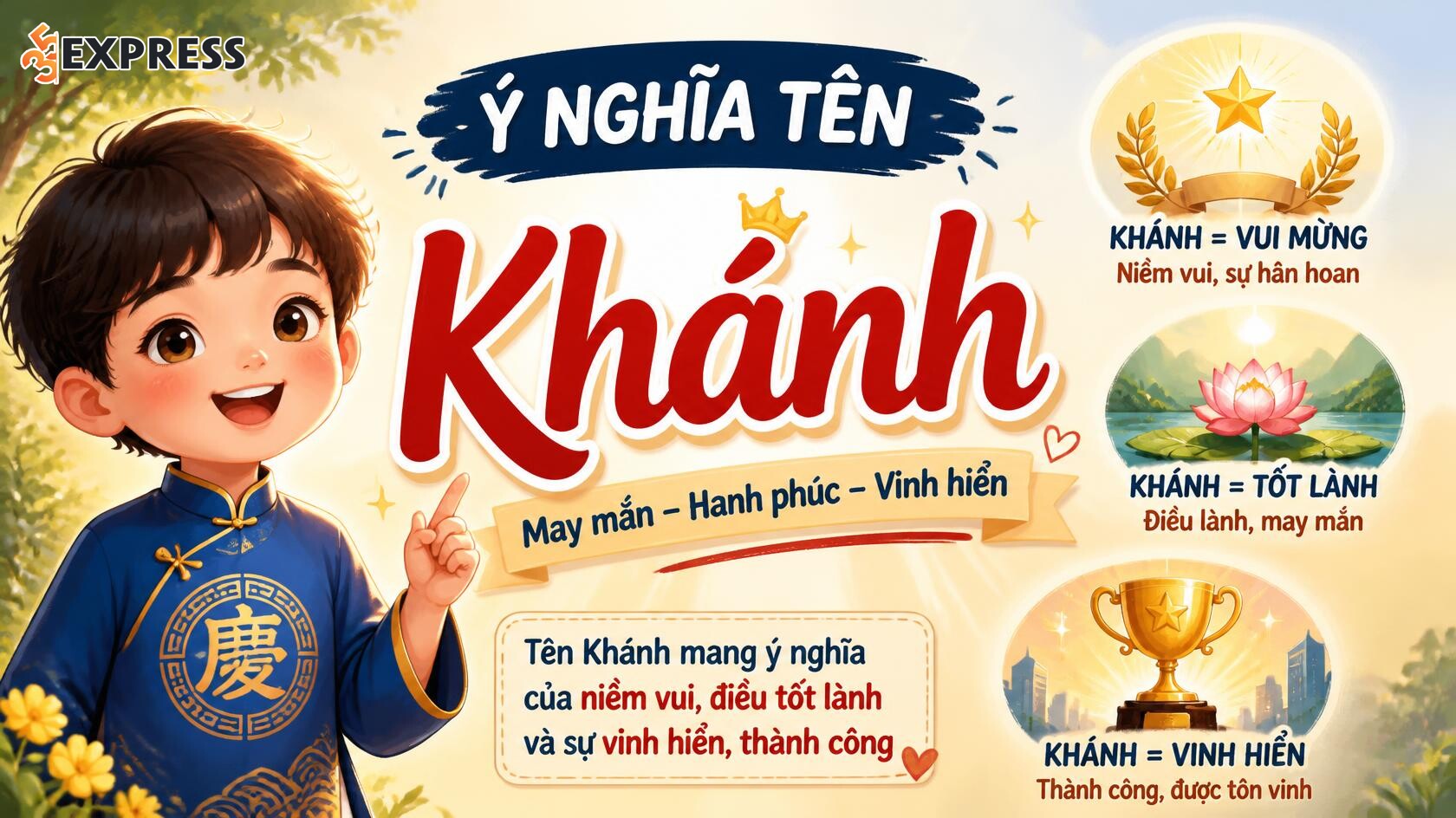 Ý nghĩa tên Khánh