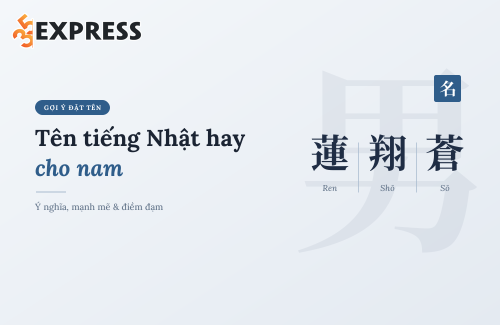 Tên tiếng Nhật hay cho nam