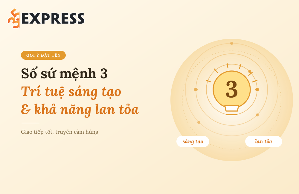 Số sứ mệnh 3 - Trí tuệ sáng tạo và khả năng lan tỏa
