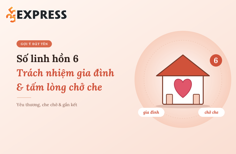 Số linh hồn 6 - Trách nhiệm gia đình và tấm lòng chở che