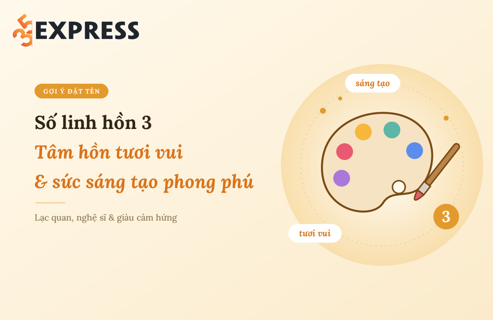 Số linh hồn 3 - Tâm hồn tươi vui và sức sáng tạo phong phú