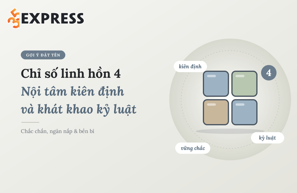 Chỉ số linh hồn 4 - Nội tâm kiên định và khát khao kỷ luật